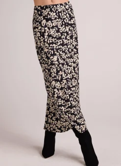 Bella Dahl Side Slit Bias Maxi Skirt - Ditsy Floral Print- Skirts