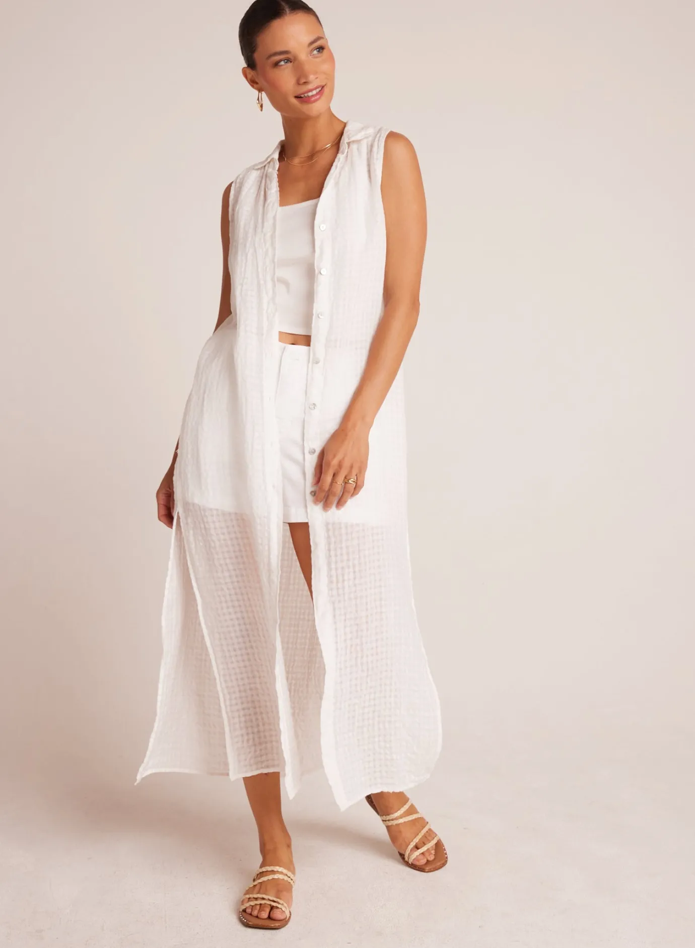 Bella Dahl Side Slit Duster Dress - - Long Dresses