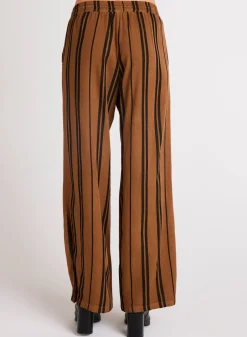 Bella Dahl Side Slit Wide Leg Pant - Gilded Brown- Pants