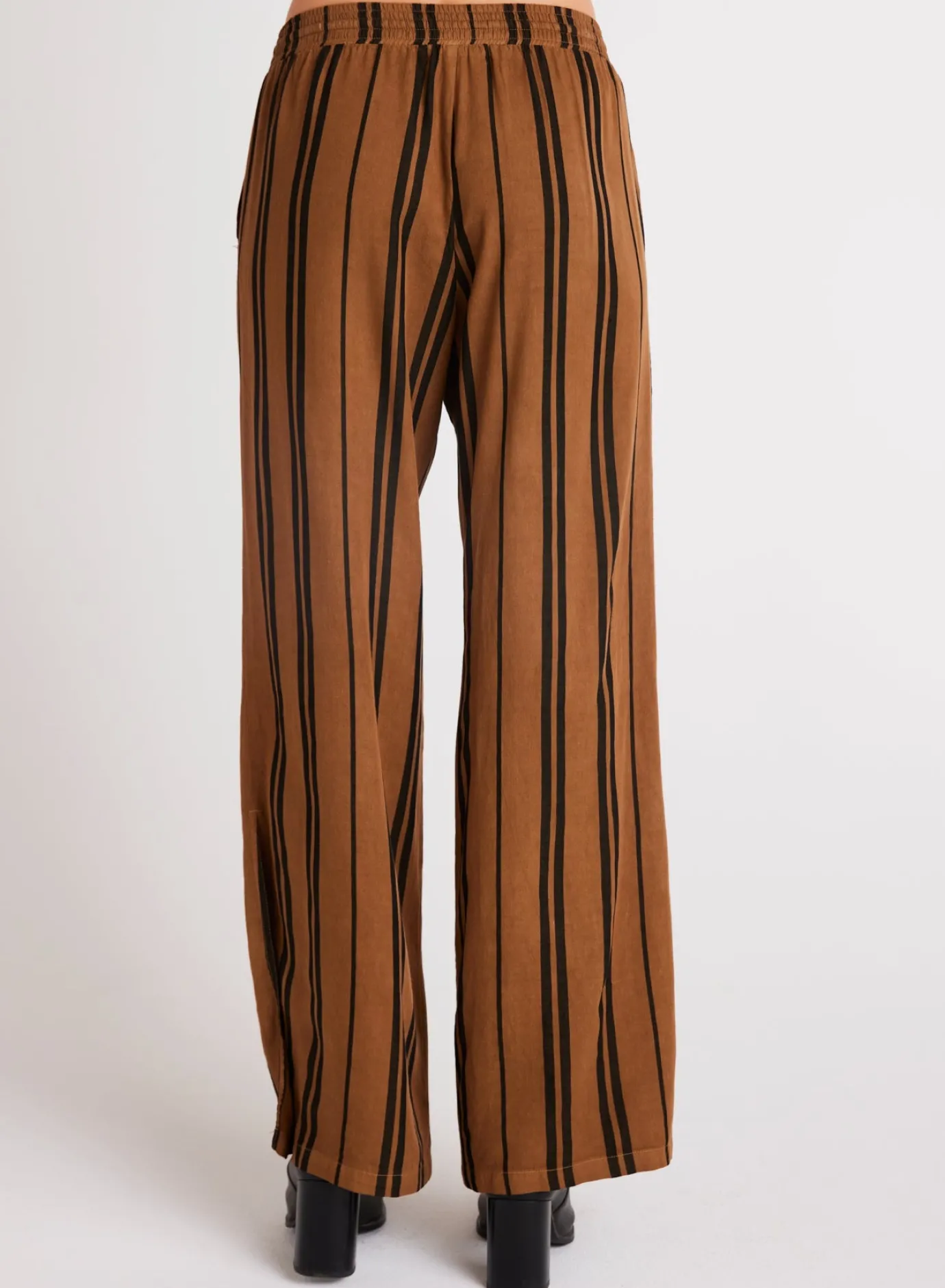 Bella Dahl Side Slit Wide Leg Pant - Gilded Brown- Pants