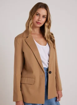 Bella Dahl Single Breasted Blazer - Classic Camel- Outerwear