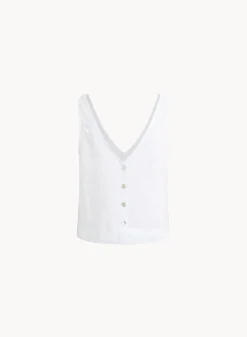 Bella Dahl Sleeveless Button Back V-Neck Top - - Sleeveless