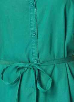 Bella Dahl Sleeveless Ruffle Hem Placket Dress - Deep Azure- Short Dresses