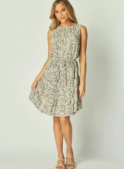 Bella Dahl Sleeveless Tiered Mini Dress - Papillon Print- Short Dresses