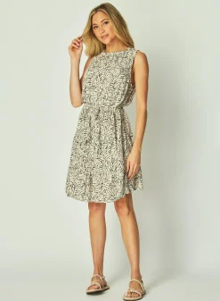Bella Dahl Sleeveless Tiered Mini Dress - Papillon Print- Short Dresses