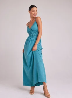 Bella Dahl Smocked Cami Maxi Dress - Deep Azure- Long Dresses