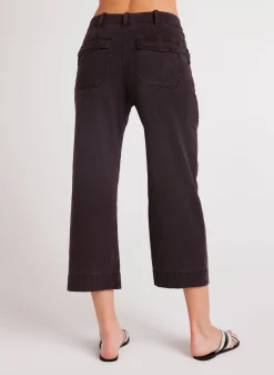 Bella Dahl Sofia Wide Leg Crop - Black Smoke- Pants