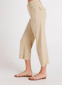 Bella Dahl Sofia Wide Leg Crop - Seaside Khaki- Pants