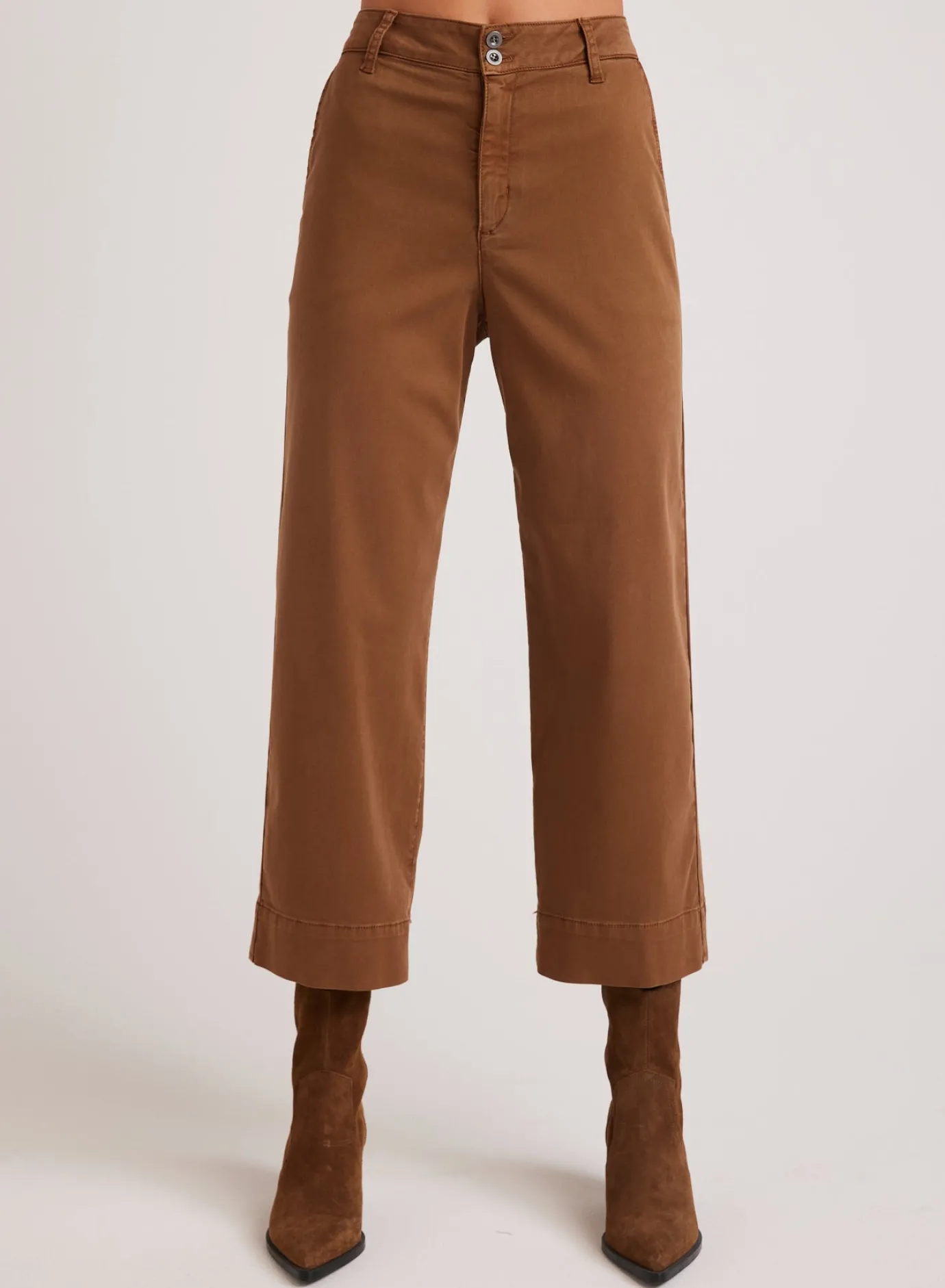 Bella Dahl Sofia Wide Leg Crop - Soft Black- Pants