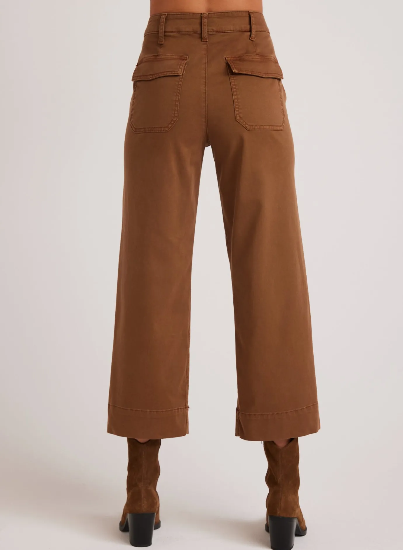 Bella Dahl Sofia Wide Leg Crop - Spiced Brown- Pants