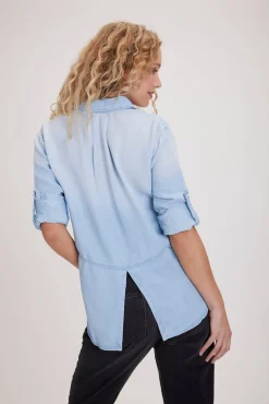 Bella Dahl Split Back Button Down - Sunbleach Wash- Essentials Tops