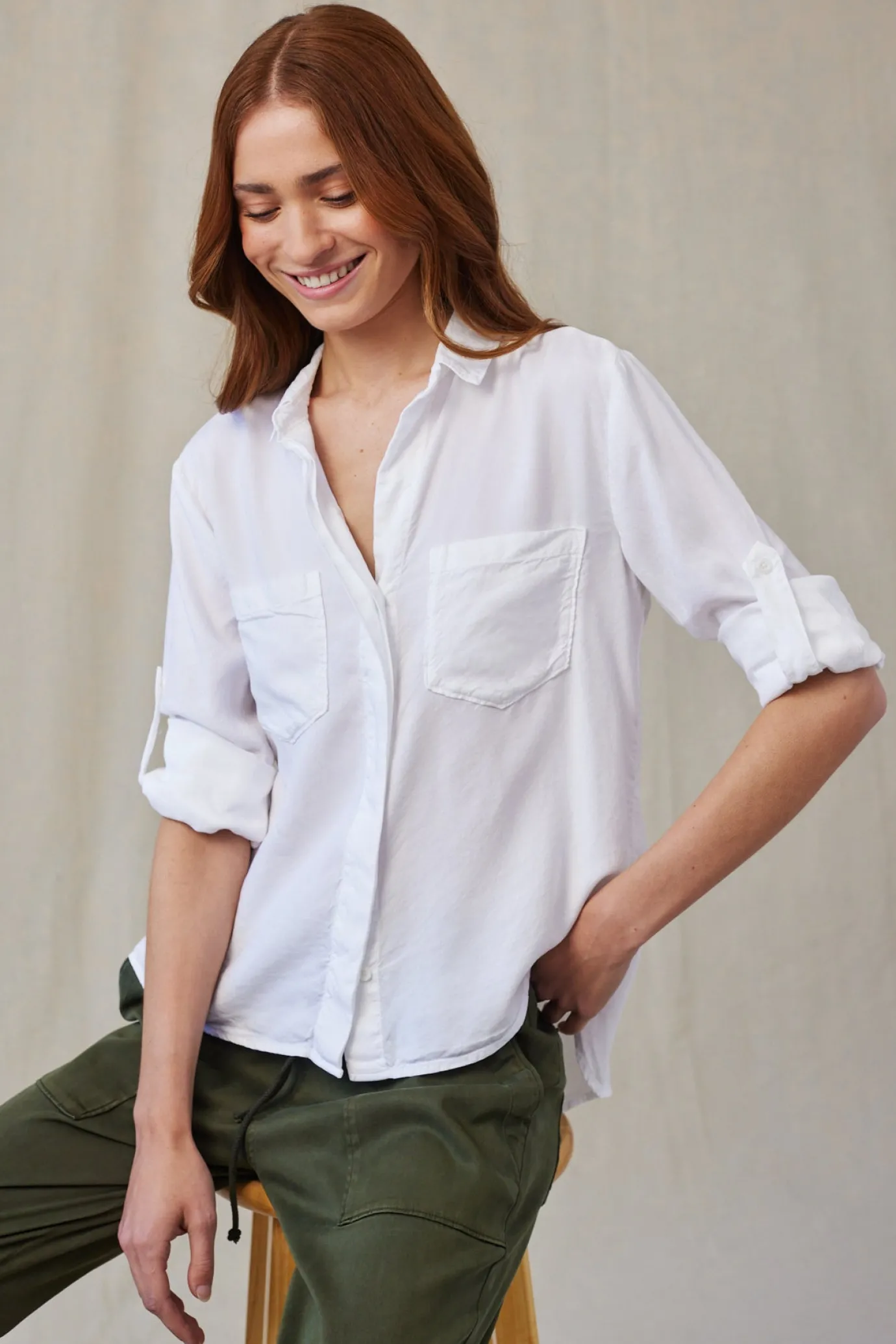 Bella Dahl Split Back Button Down - - Essentials Tops