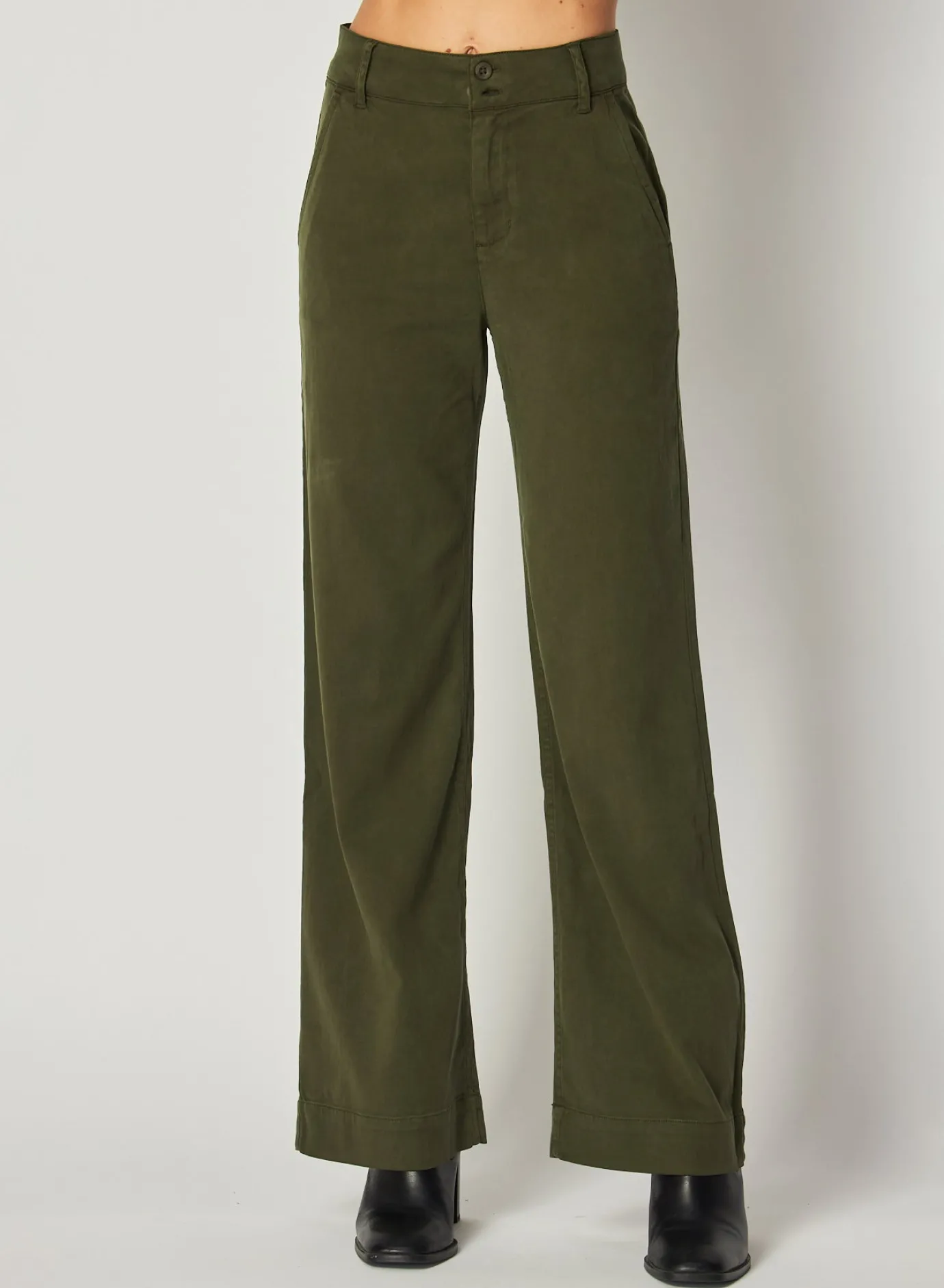 Bella Dahl Sydney Wide Leg Pant - Italian Herb- Pants