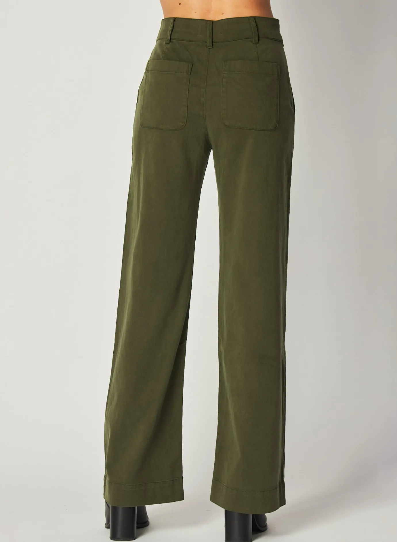 Bella Dahl Sydney Wide Leg Pant - Italian Herb- Pants