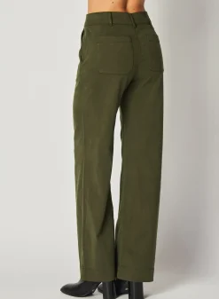 Bella Dahl Sydney Wide Leg Pant - Italian Herb- Pants