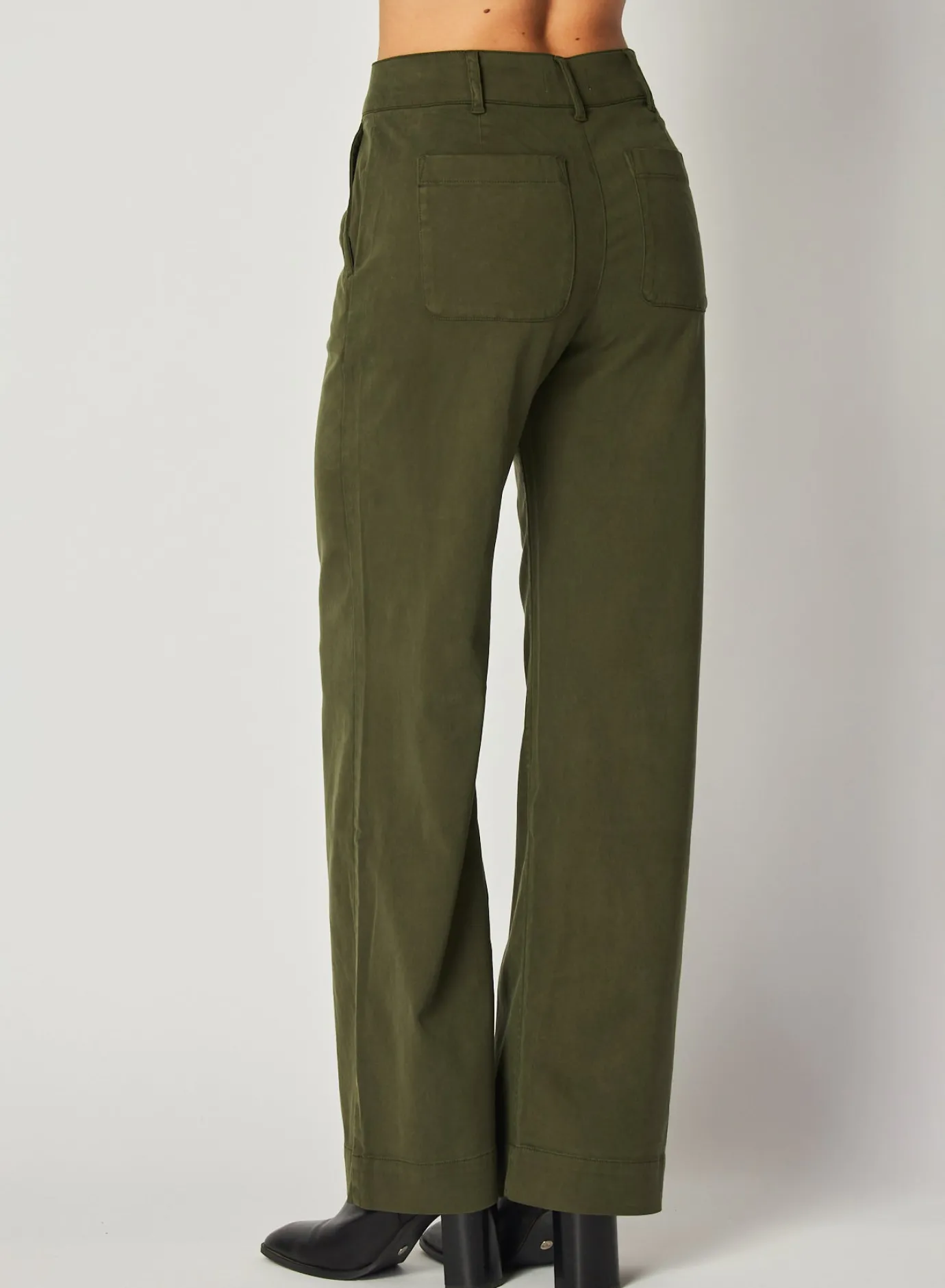 Bella Dahl Sydney Wide Leg Pant - Italian Herb- Pants