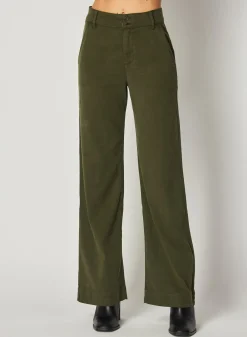 Bella Dahl Sydney Wide Leg Pant - Italian Herb- Essentials Bottoms