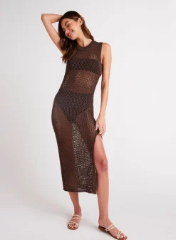 Bella Dahl Tank Sweater Dress - Cocoa Cabana- Long Dresses