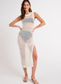Bella Dahl Tank Sweater Dress - Off White- Long Dresses