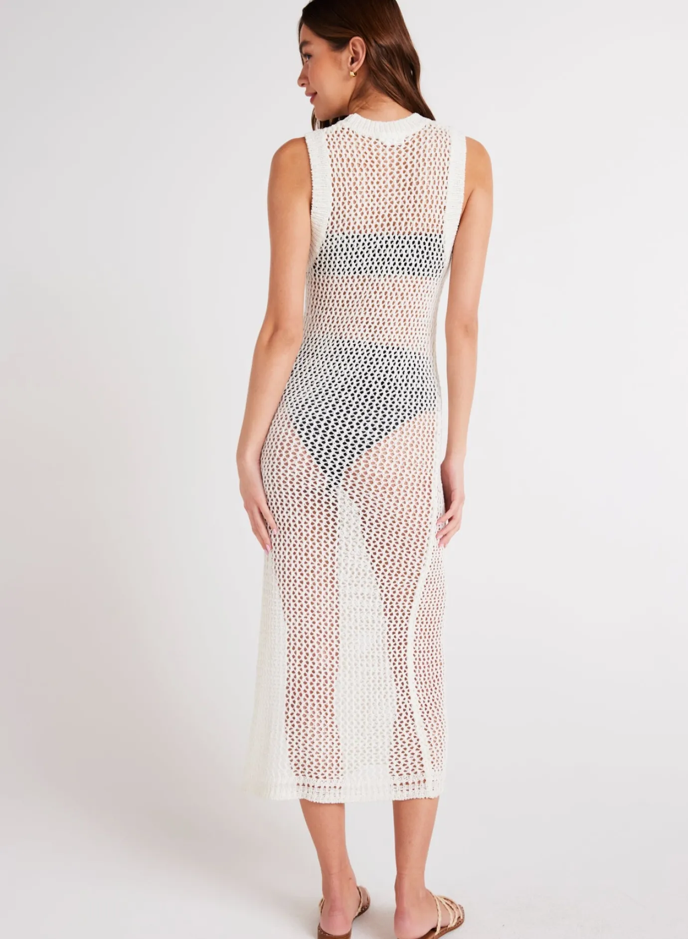 Bella Dahl Tank Sweater Dress - Off White- Long Dresses