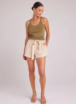 Bella Dahl Tie Short - Summer Khaki- Shorts