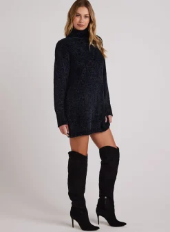 Bella Dahl Turtle Neck Chenille Sweater Dress- - Short Dresses