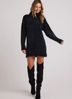 Bella Dahl Turtle Neck Chenille Sweater Dress- - Seasonal Essentials