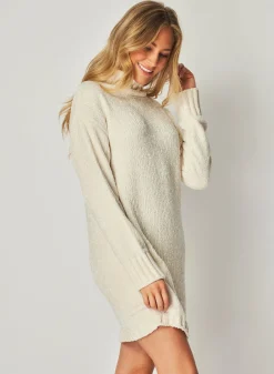 Bella Dahl Turtle Neck Sweater Dress - Opal Ivory- Seasonal Essentials