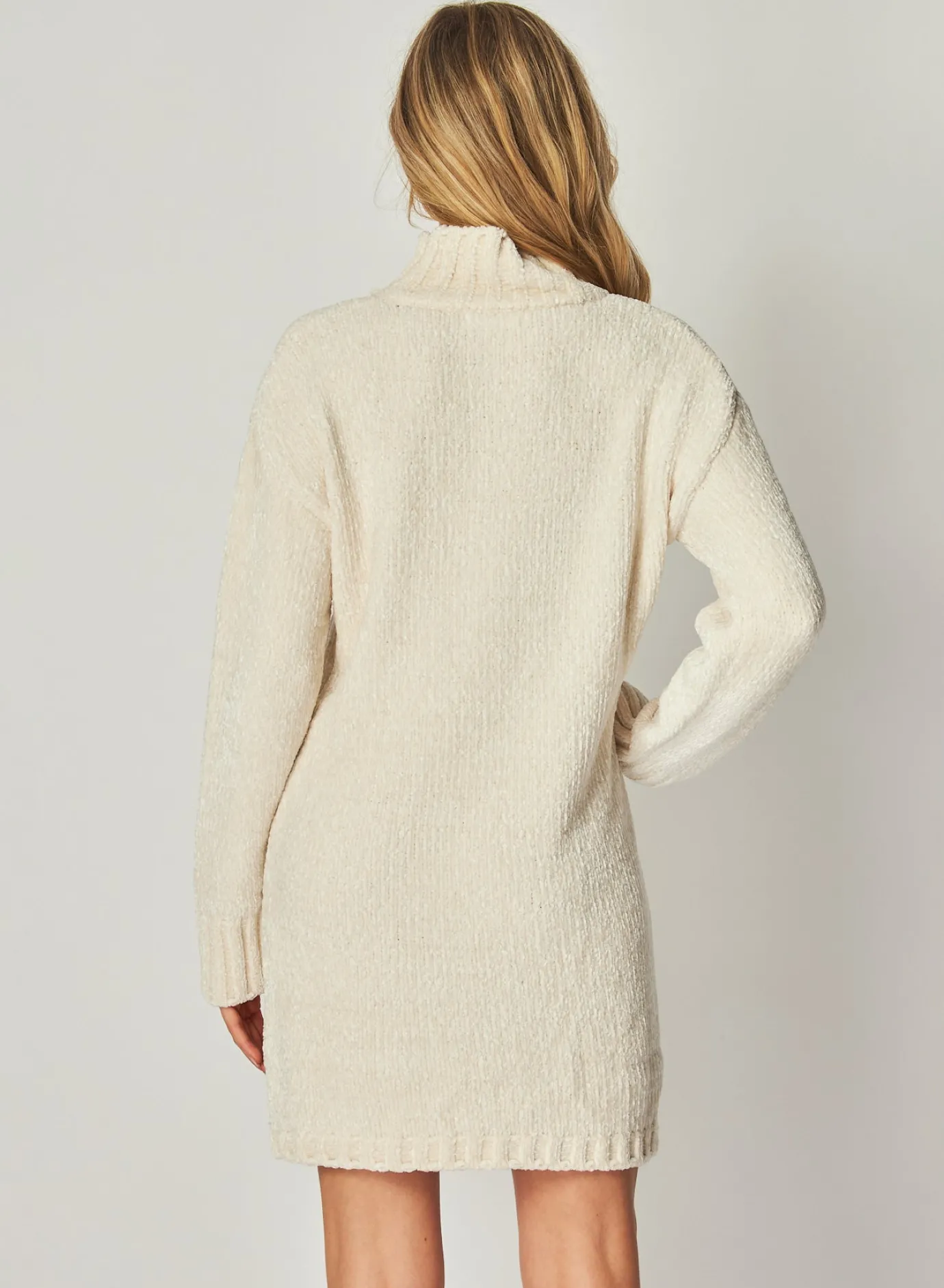 Bella Dahl Turtle Neck Sweater Dress - Opal Ivory- Essentials Dresses