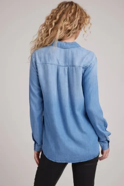 Bella Dahl Two Pocket Classic Button Down - Medium Ombre Wash- Button Down