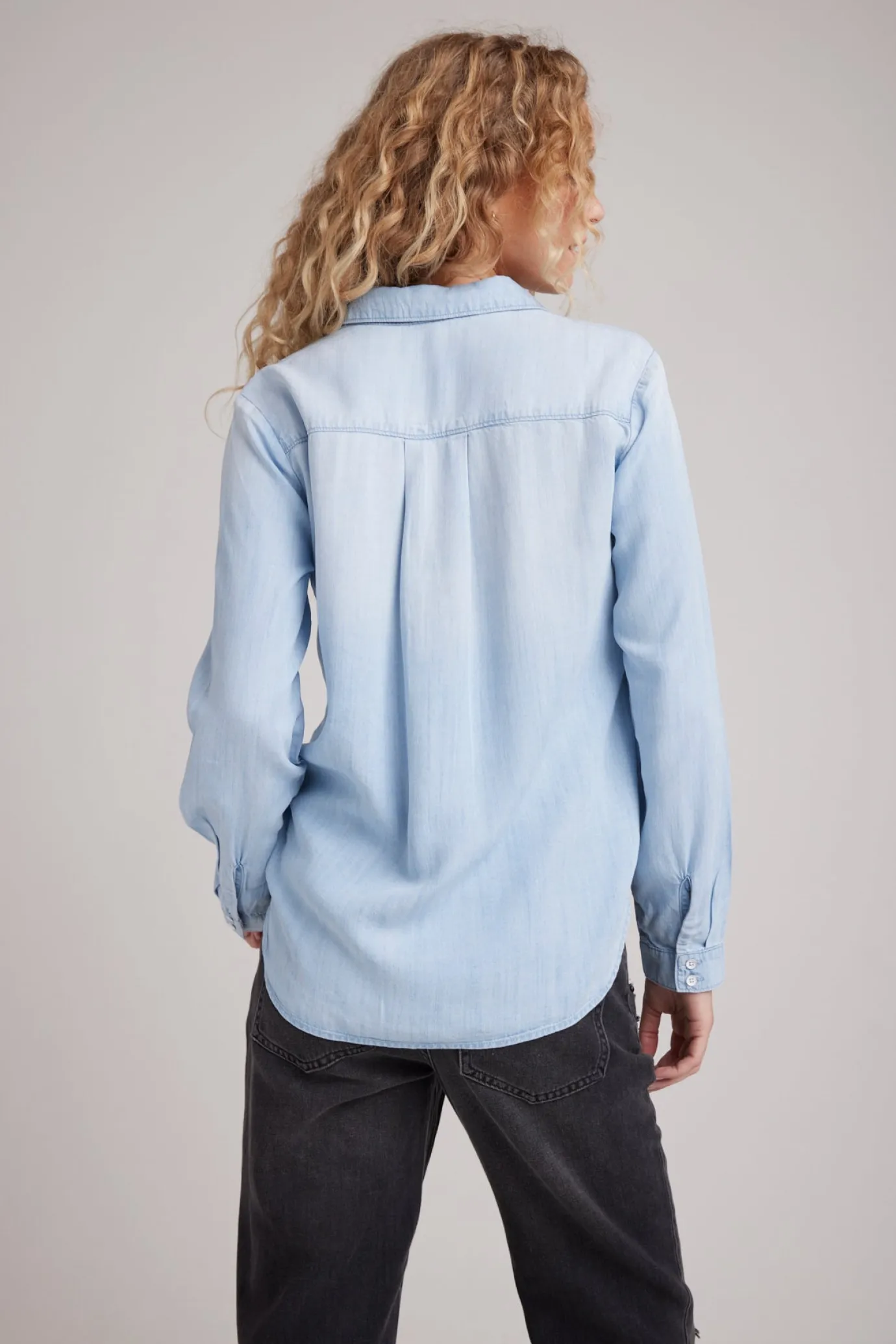 Bella Dahl Two Pocket Classic Button Down - Sunbleach Wash- Long Sleeve