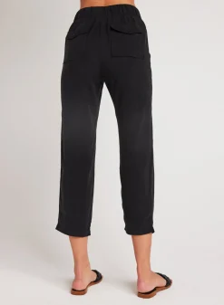 Bella Dahl Utility Tie Waist Trouser - Vintage Black- Essentials Bottoms