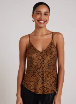 Bella Dahl V-Neck Camisol - Bronzed Maple- Sleeveless