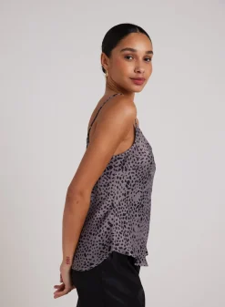 Bella Dahl V-Neck Camisol - Onyx Steel- Sleeveless