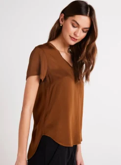Bella Dahl V-Neck Tee - Twilight Gold- Seasonal Essentials