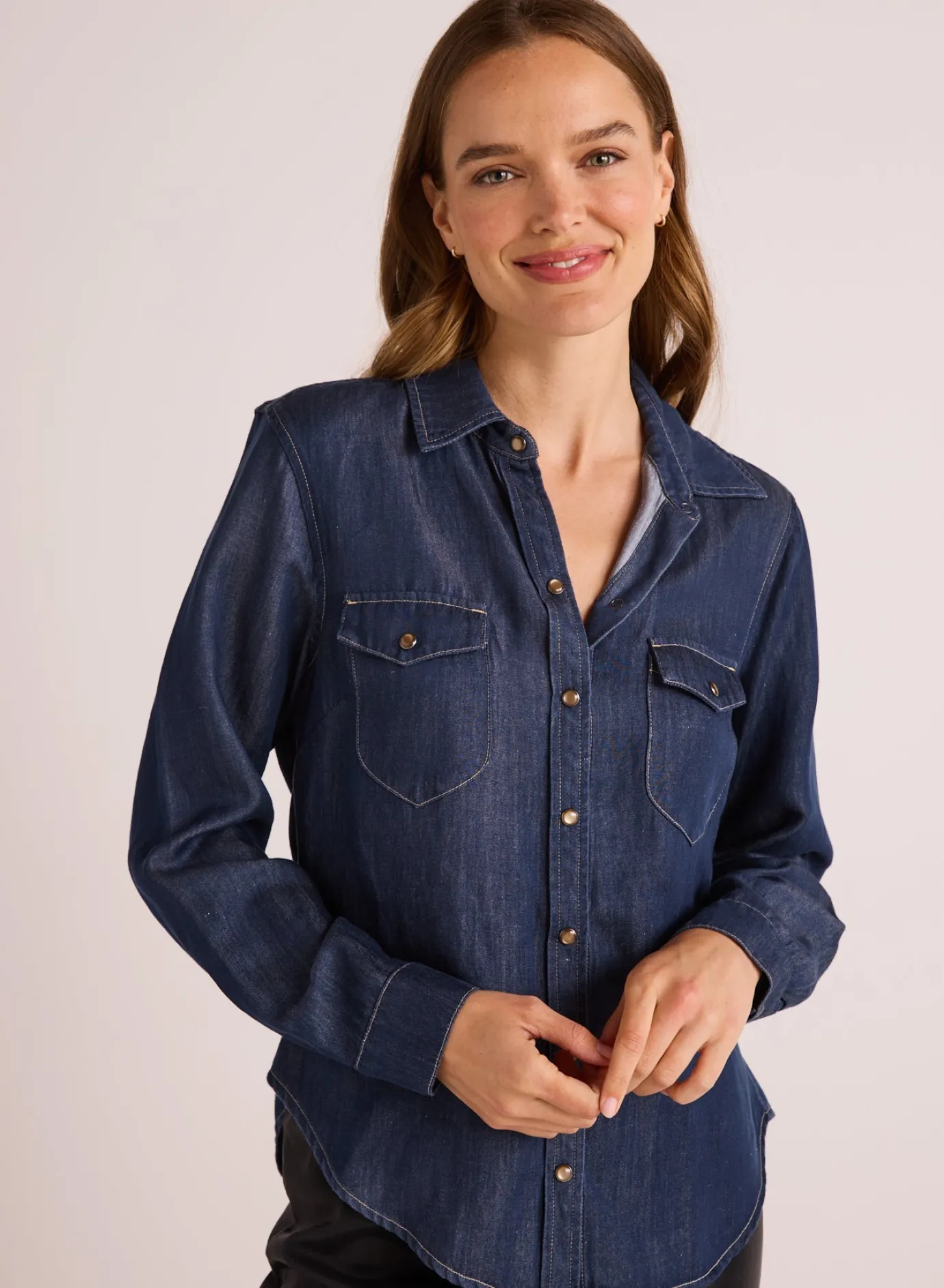 Bella Dahl Western Shirt - Dark Denim- Button Down