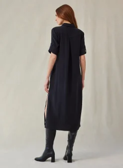 Bella Dahl Western Yoke Duster Dress - Vintage Black- Seasonal Essentials