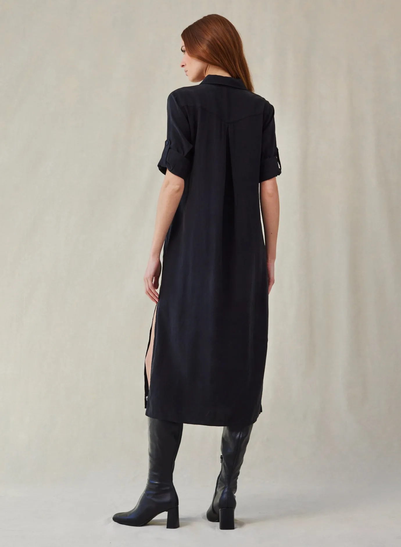 Bella Dahl Western Yoke Duster Dress - Vintage Black- Seasonal Essentials
