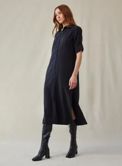 Bella Dahl Western Yoke Duster Dress - Vintage Black- Seasonal Essentials