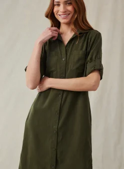 Bella Dahl Western Yoke Duster Dress - Italian Herb- Seasonal Essentials