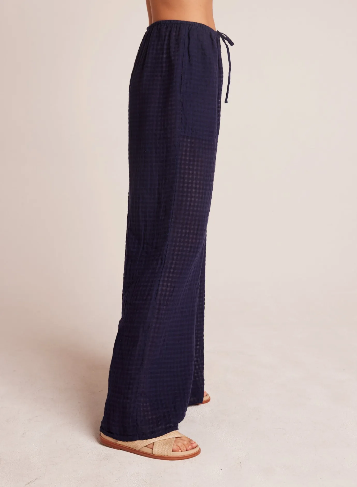 Bella Dahl Wide Leg Pocket Beach Pant - Tropic Navy- Pants
