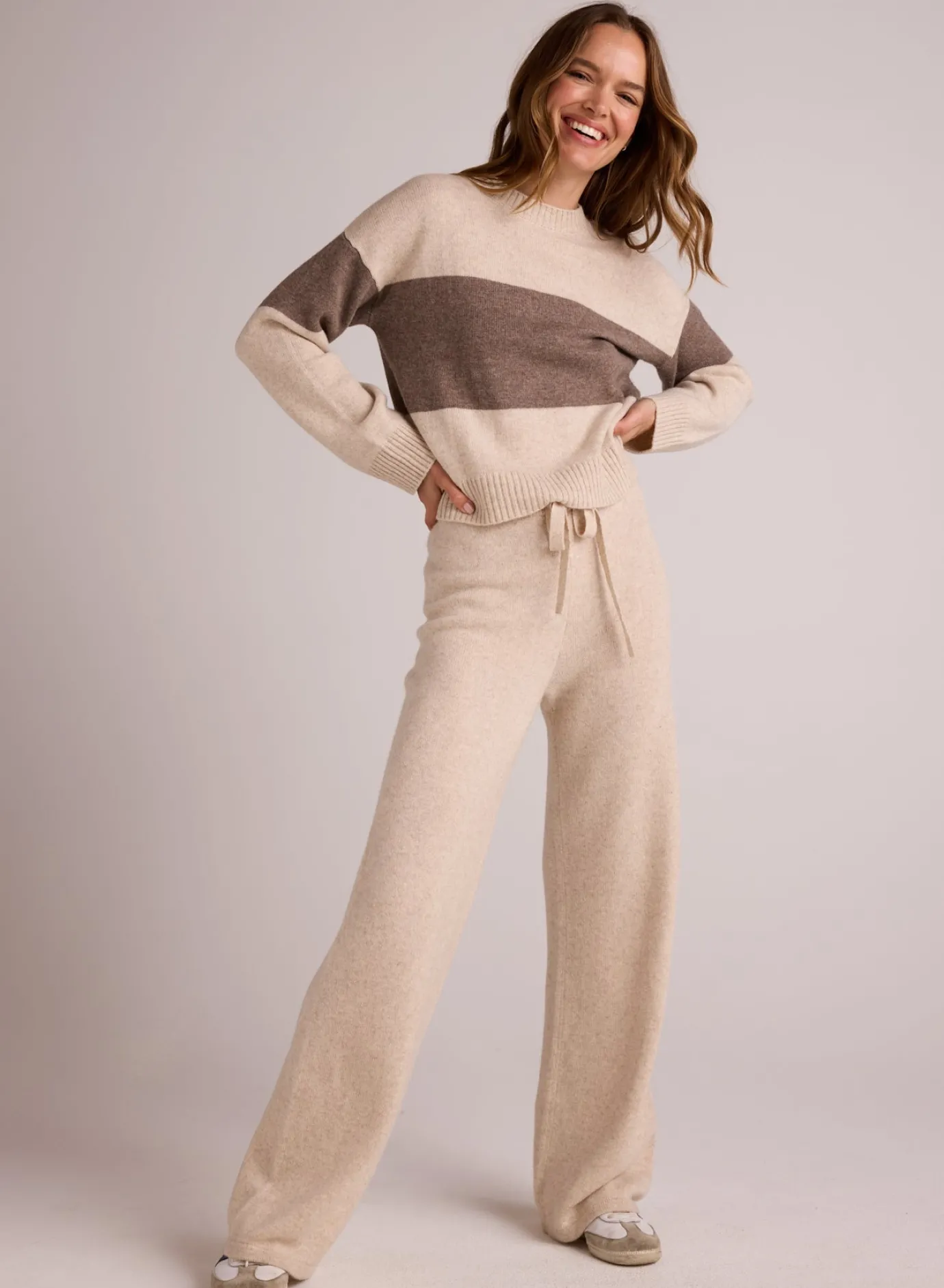 Bella Dahl Wide Leg Sweatpant - Ivory Oat- Pants